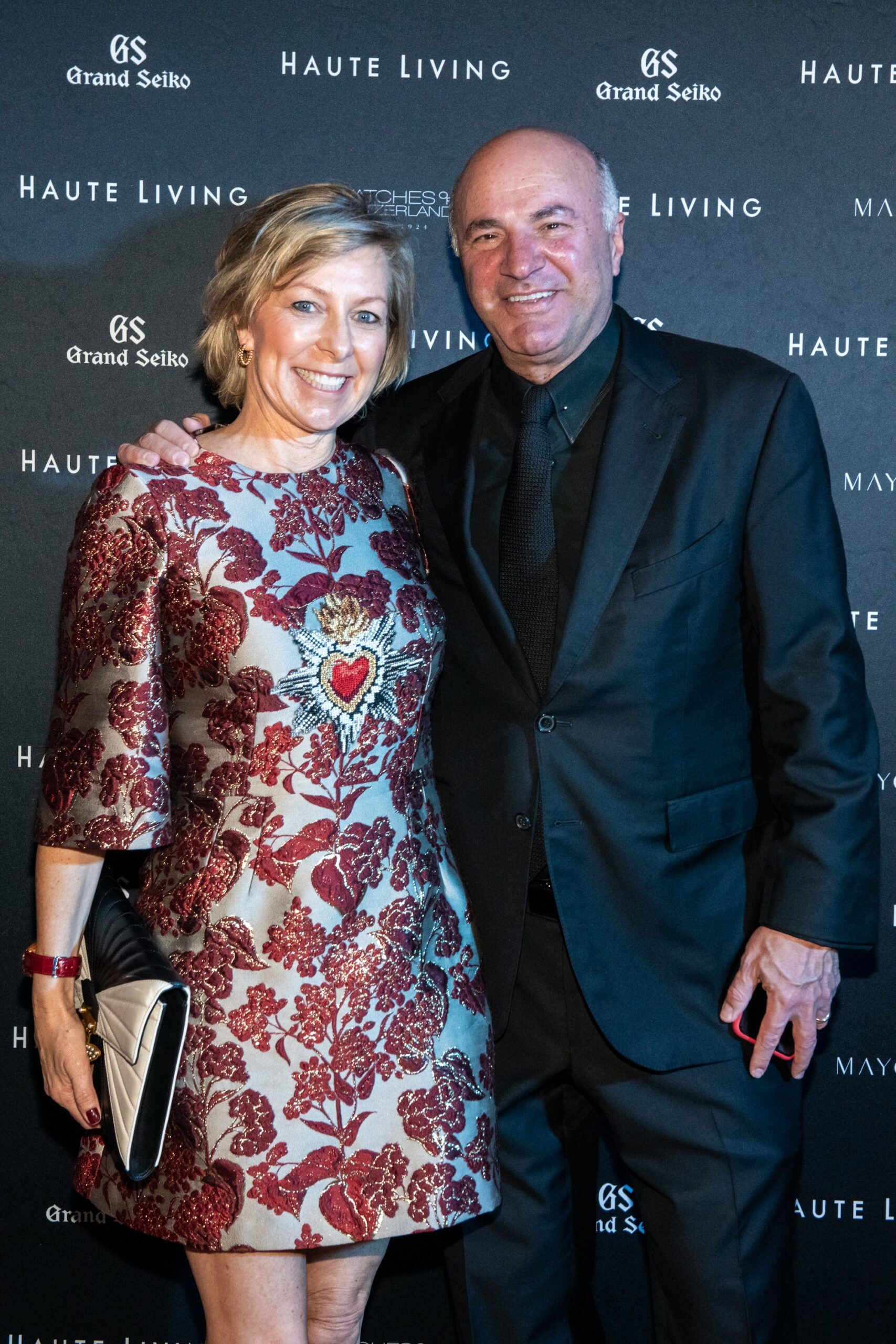 Linda O'Leary and Kevin O'Leary attend Haute Living, Grand Seiko & Mayors Jewelers Host Cover Dinner