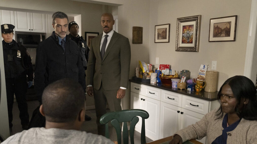 Reid Scott as Det. Vincent Riley, Mehcad Brooks as Detective Jalen Shaw, Onika McLean as Kendra Ross — 'Law & Order' Season 24 Episode 11 