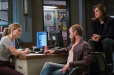 Sophia Bush as Erin Lindsay, Lou Taylor Pucci as Teddy Courtney, and Mariska Hargitay as Olivia Benson in 'Law & Order: Special Victims Unit'