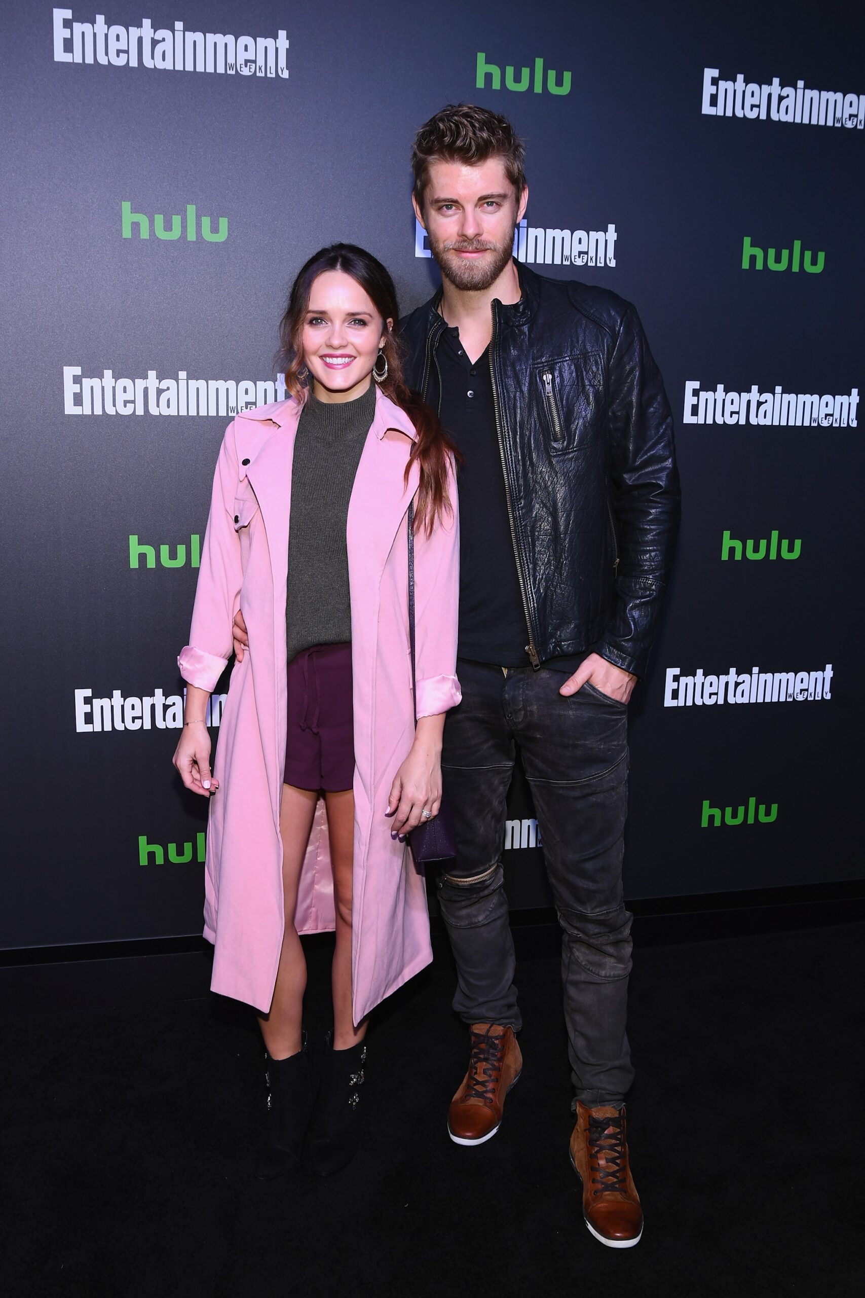 Rebecca Breeds and Luke Mitchell attend Hulu's New York Comic Con After Party at The Lobster Club on October 6, 2017 in New York City.