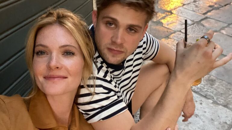 Meghann Fahy and Leo Woodall in Sicily While Filming 'The White Lotus'