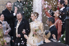 DS Phelps (Tim Chipping), Mr Potts (Simon Ludders), Ivy (Cathy Belton), Clarence (Paul Bazely), Eliza Scarlet (Kate Phillips) in 'Miss Scarlet' Season 5 Episode 6