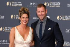 Missy Peregrym and Tom Oakley attend the opening ceremony of the 59th Monte Carlo TV Festival on June 14, 2019 in Monte-Carlo, Monaco.