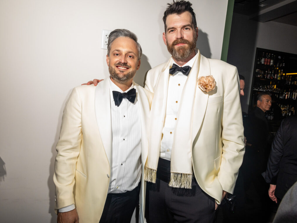 Nate Bargatze and Timothy Simons attend Netflix's Golden Globe Afterparty 2025 at Spago on January 05, 2025 in Beverly Hills