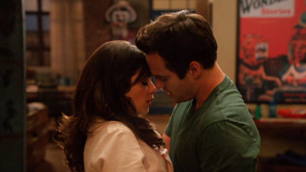 Zooey Deschanel and Jake Johnson in 'New Girl' Season 2
