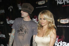 Pamela Anderson and Tommy Lee, musician arrive for the grand opening party of Rokbar Hollywood