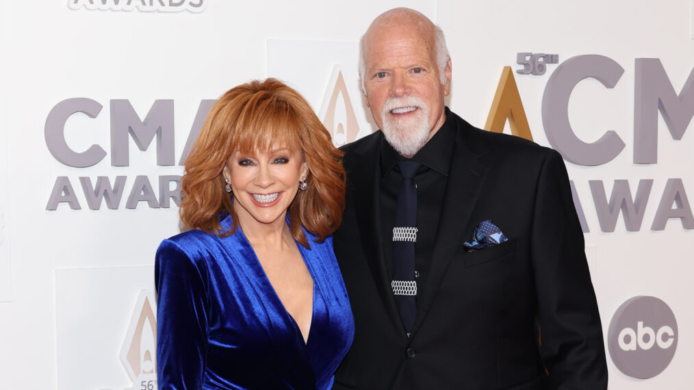 Reba McEntire and Rex Linn attend The 56th Annual CMA Awards