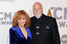 Reba McEntire and Rex Linn attend The 56th Annual CMA Awards