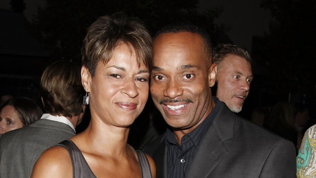 Actor Rocky Carroll and his wife Gabrielle Bullock pose at the CW/Showtime/CBS Television TCA Party at Boulevard3 on July 18, 2008 in Los Angeles, California.