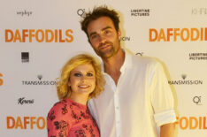 Rose McIver and George Byrne attend the DAFFODILS World Premiere at The Embassy Theatre on February 14, 2019 in Wellington, New Zealand.