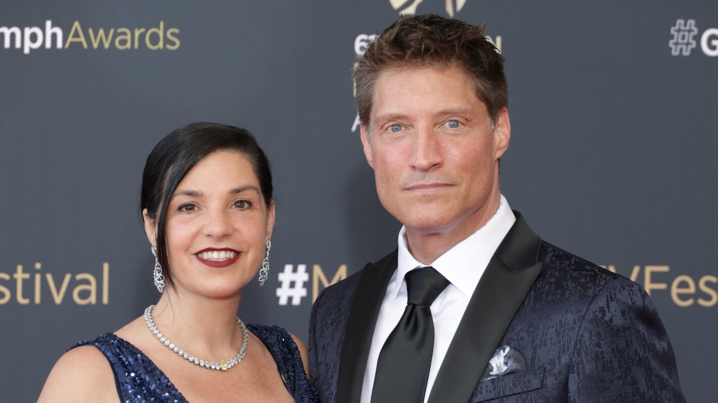 Sean Kanan and his wife Michele Vega attend the