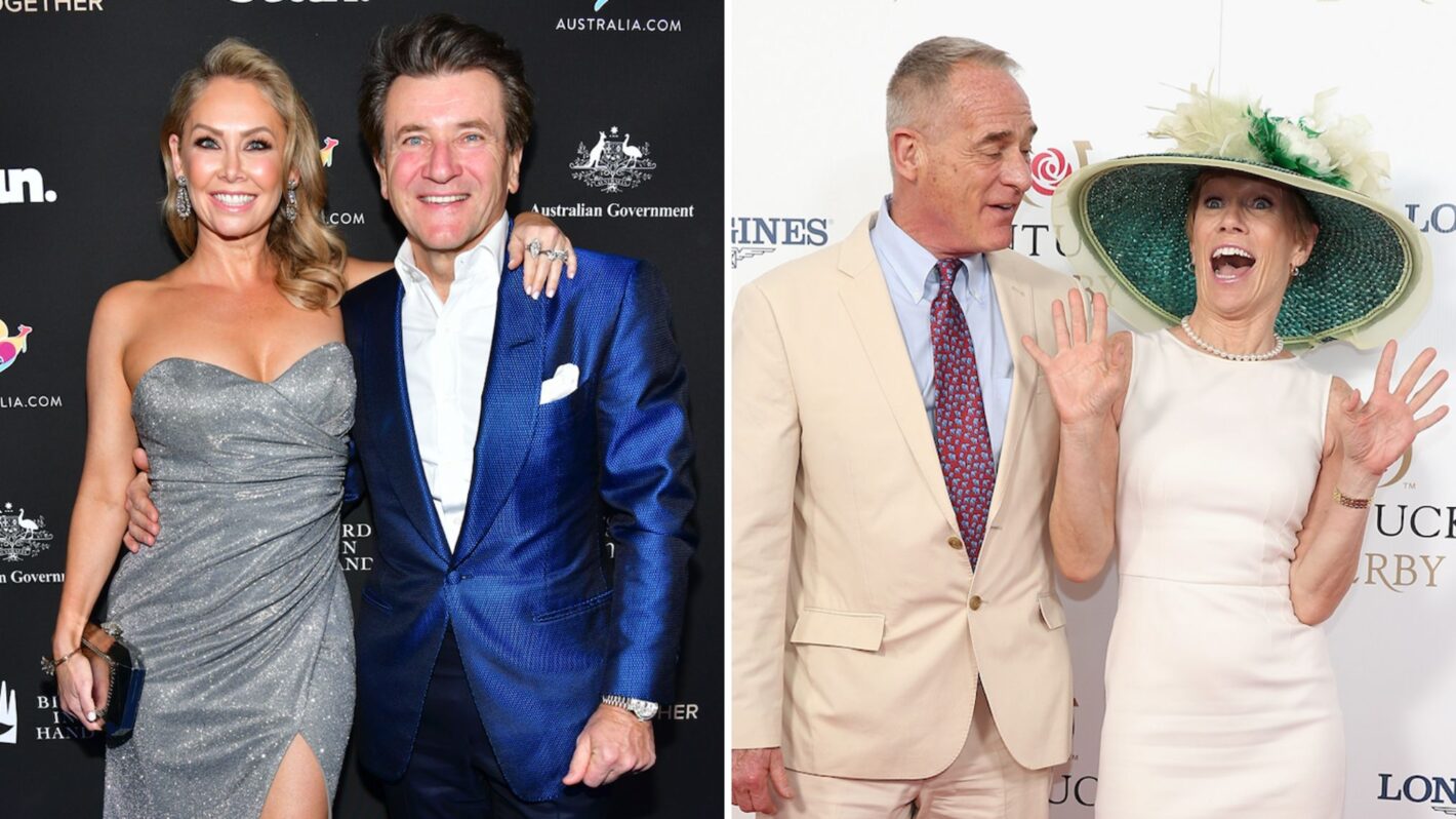 Kym Johnson and Robert Herjavec attend G'Day USA 2020 , Bill Higgins and Barbara Corcoran attend the 141st Kentucky Derby