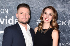 Brendan Rooney and Christy Carlson Romano attend the premiere of Amazon Prime's of 'Tom Clancy's Jack Ryan'