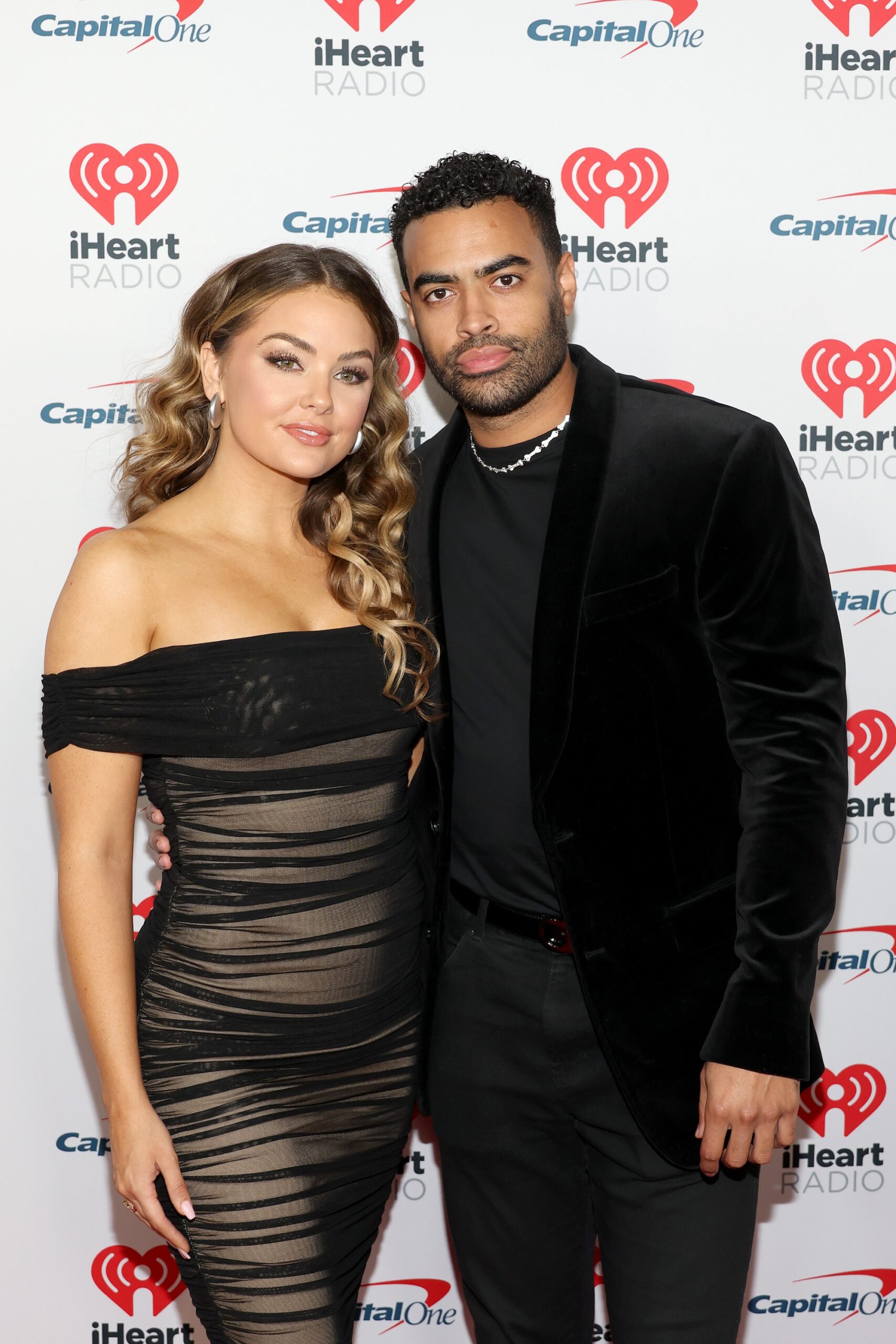 Susie Evans and Justin Glaze attend iHeartRadio 102.7 KIIS FM's Jingle Ball 2023