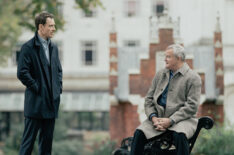 Michael Fassbender as Martian and Hugh Bonneville as Richardson in The Agency, episode 10, season 1, streaming on Paramount+