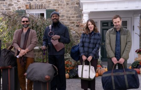 Marco Calvani as Claude, Colman Domingo as Danny, Tina Fey as Kate, and Will Forte as Jack in 'The Four Seasons'