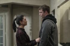 Luciane Buchanan as Rose Larkin, Gabriel Basso as Peter Sutherland in episode 206 of The Night Agent