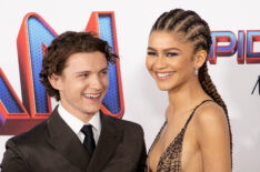 Tom Holland and Zendaya attends the Los Angeles premiere of Sony Pictures' 'Spider-Man: No Way Home' on December 13, 2021 in Los Angeles, California.
