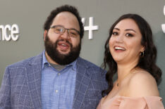 Zach Cherry and Anabella Tupaj attends the season finale screening of Apple TV+'s 'Severance' at DGA Theater Complex on April 08, 2022 in Los Angeles, California.