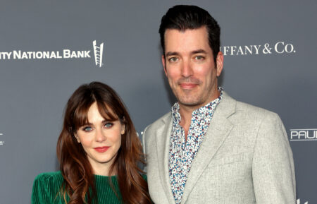 Zooey Deschanel and Jonathan Silver Scott attend the Baby2Baby 10-Year Gala