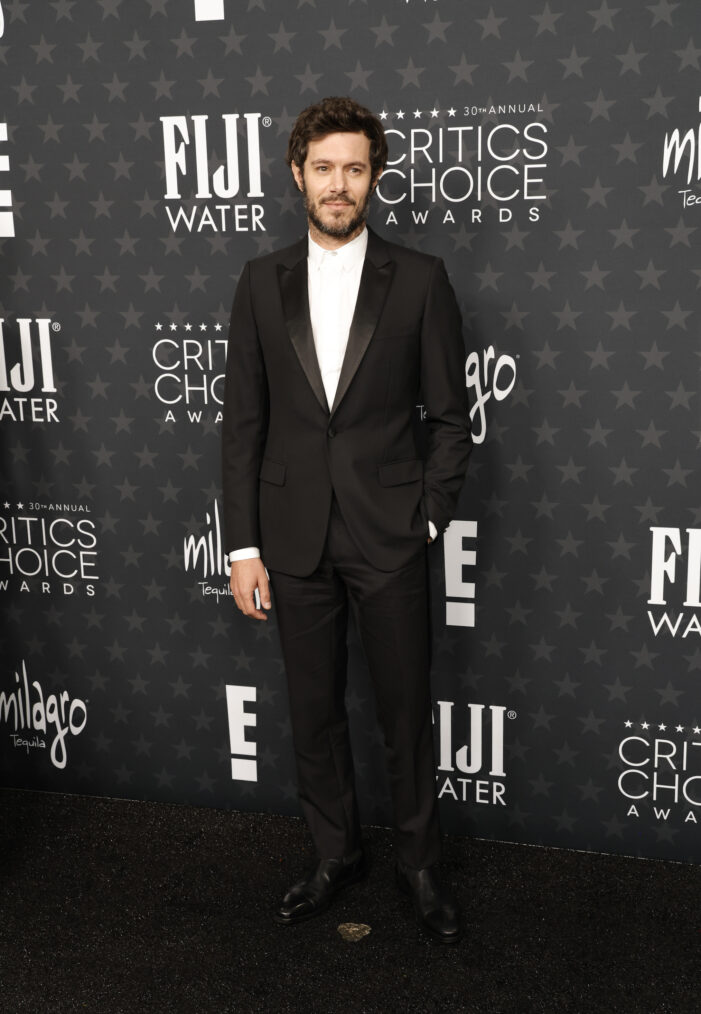 Adam Brody attends the 30th Annual Critics Choice Awards at Barker Hangar on February 07, 2025 in Santa Monica, California.