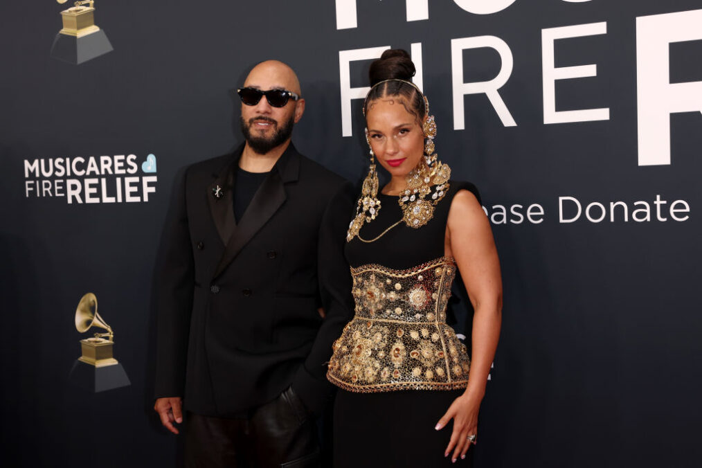 Swizz Beatz and Alicia Keys attend the 67th Annual Grammy Awards on February 2, 2025 in Los Angeles