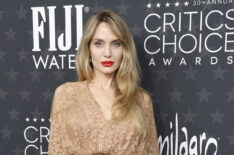 Angelina Jolie attends the 30th Annual Critics Choice Awards at Barker Hangar on February 07, 2025 in Santa Monica, California.
