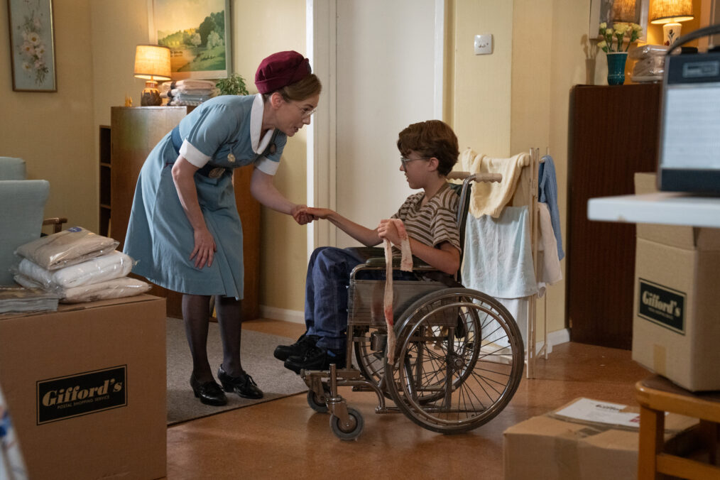 Laura Main as Shelagh Turner and Teddy Berriman as Andrew Trottwood in ‘Call the Midwife’ Season 14 Episode 4