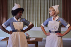 Renee Bailey as Joyce Highland and Helen George as Trixie Aylward in 'Call the Midwife' - Season 14, Episode 2