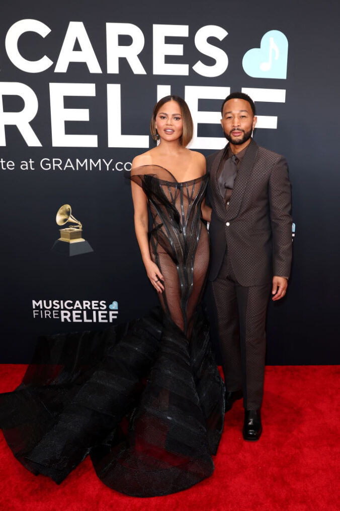 Chrissy Teigen and John Legend attend the 67th Annual Grammy Awards on February 2, 2025 in Los Angeles