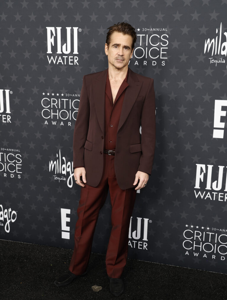 Colin Farrell attends the 30th Annual Critics Choice Awards at Barker Hangar on February 07, 2025 in Santa Monica, California.