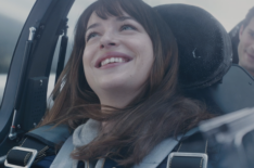 Fifty Shades of Grey - Dakota Johnson and Jamie Dornan in an airplane