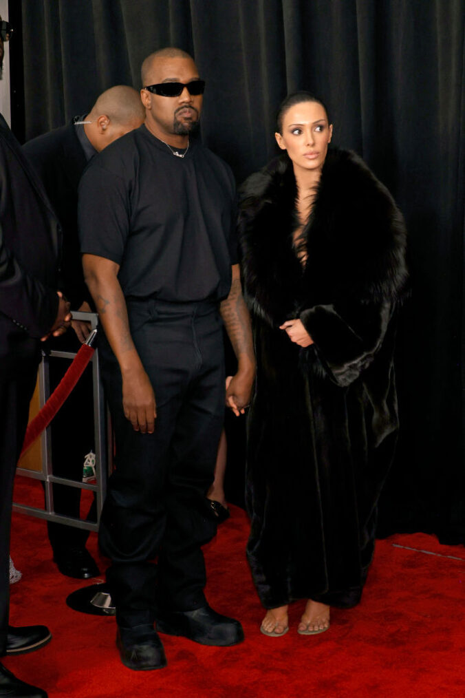 Kanye West and Bianca Censori attend the 67th Grammy Awards on February 2, 2025 in Los Angeles