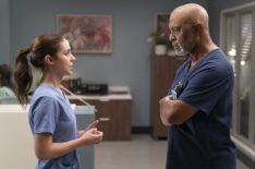 Adelaide Kane and James Pickens Jr. in Grey's Anatomy - 'Hit the Floor'