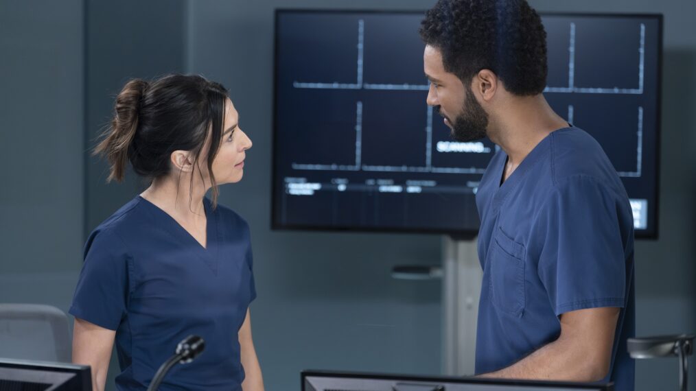 GREYÕS ANATOMY - ÒHit the FloorÓ - The aftermath of the convenience store shooting brings chaos to Grey Sloan. Ben hits a wall with his new emergency preparedness plan. Romantic tensions surface for Owen, while Amelia and Winston disagree over the surgical plan for a young patient. THURSDAY, MARCH 6 (10:01-11:00 p.m. EST) on ABC. (Disney/Christopher Willard) CATERINA SCORSONE, ANTHONY HILL