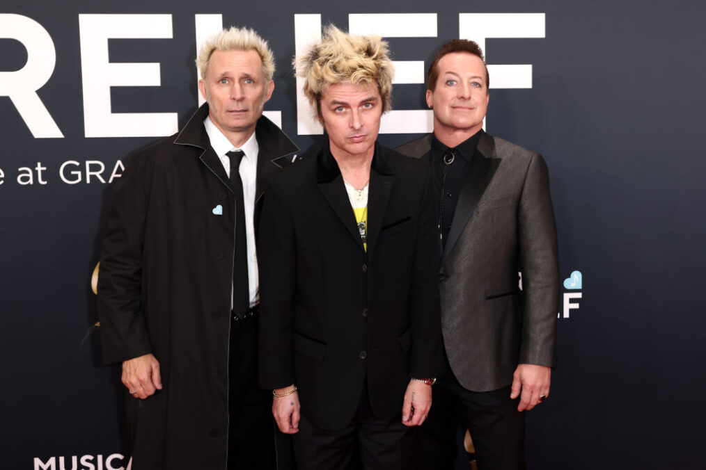 Mike Dirnt, Billie Joe Armstrong, and Tré Cool of Green Day attend the 67th Annual Grammy Awards at Crypto.com Arena on February 2, 2025 in Los Angeles, California. (Photo by Matt Winkelmeyer/Getty Images for The Recording Academy)