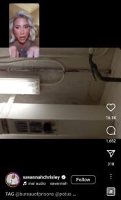 Savannah Chrisley shows off the black mold in Todd's prison