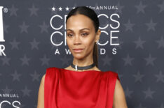 Zoe Saldana attends the 30th Annual Critics Choice Awards at Barker Hangar on February 07, 2025 in Santa Monica, California.