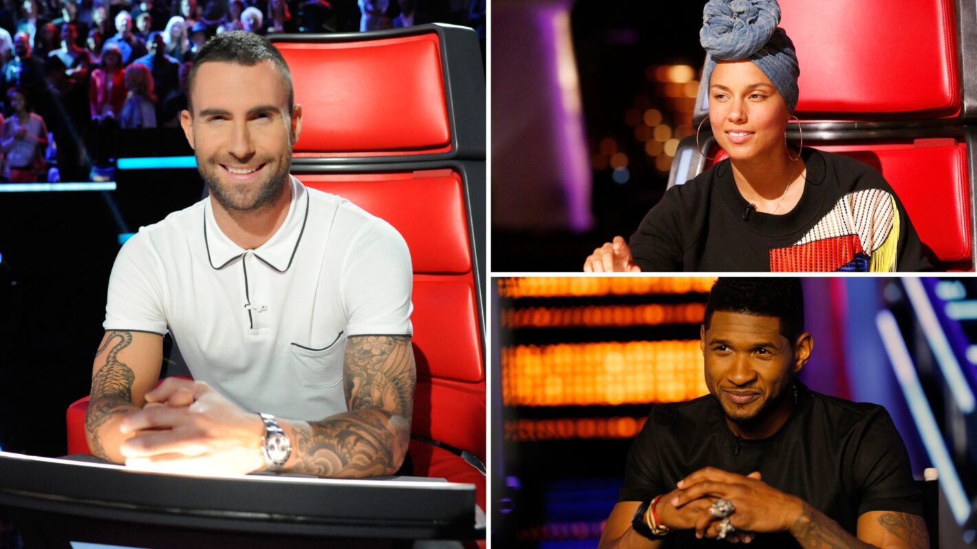 Adam Levine, Alicia Keys, and Usher on 'The Voice'