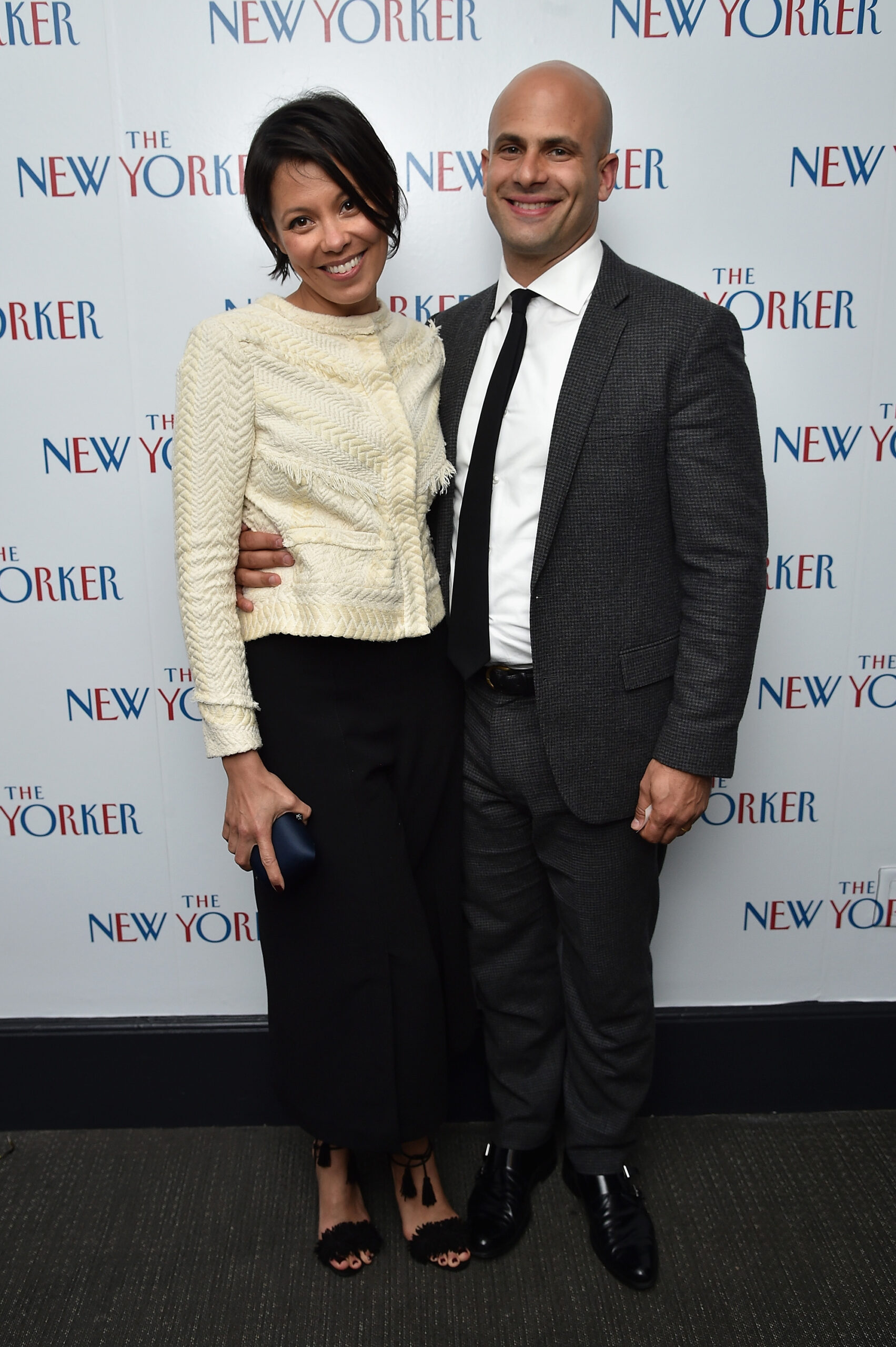 Alex Wagner (L) and Sam Kass attend The New Yorker's annual party kicking off The White House Correspondents' Association Dinner Weekend