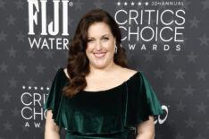 Allison Tolman attends the 30th Annual Critics Choice Awards at Barker Hangar on February 07, 2025 in Santa Monica, California.