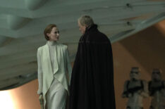 Mon Mothra (Genevieve O'Reilly) and Luthen Rael (Stellan Skarsgard) in 'Andor' Season 2