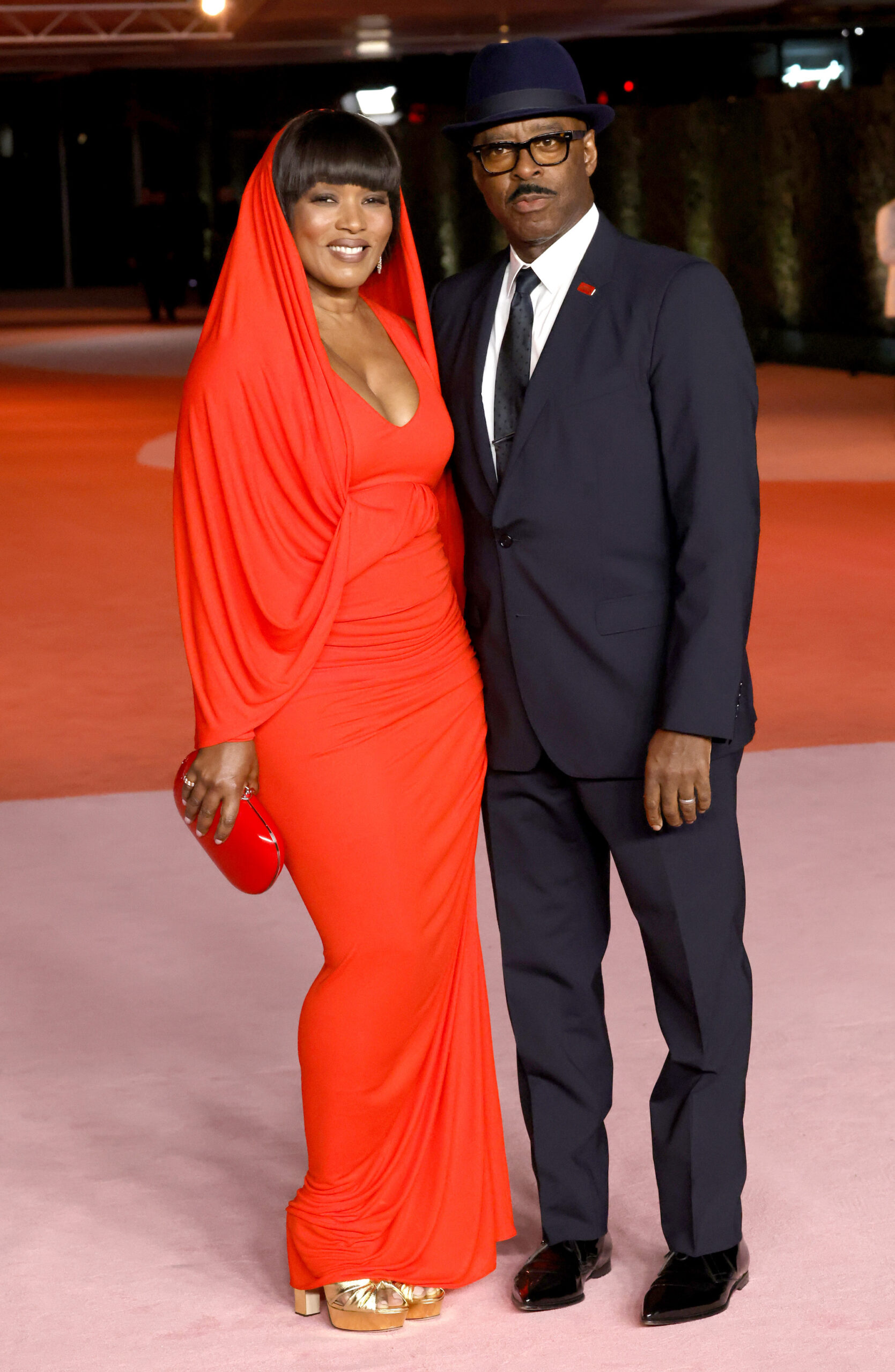 Angela Bassett and Courtney B. Vance attend the 3rd Annual Academy Museum Gala at Academy Museum of Motion Pictures on December 03, 2023 in Los Angeles, California.