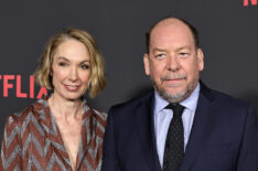 Elizabeth Marvel and Bill Camp attend Netflix's 'Zero Day' World Premiere at The Plaza Hotel on February 18, 2025 in New York City.