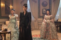 Isabella Wei, Katie Leung, and Michelle Mao in 'Bridgerton' Season 4