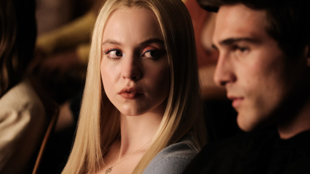 Sydney Sweeney as Cassie and Jacob Elordi as Nate in Euphoria Season 2