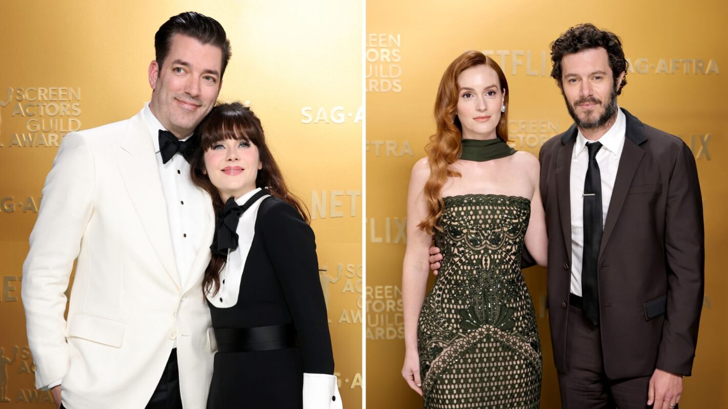 Jonathan Scott, Zooey Deschanel, Leighton Meester and Adam Brody at the SAG Awards