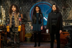Sarah Jeffery as Maggie Vera, Madeleine Mantock as Macy Vaughn, and Melonie Diaz as Mel Vera in 'Charmed'