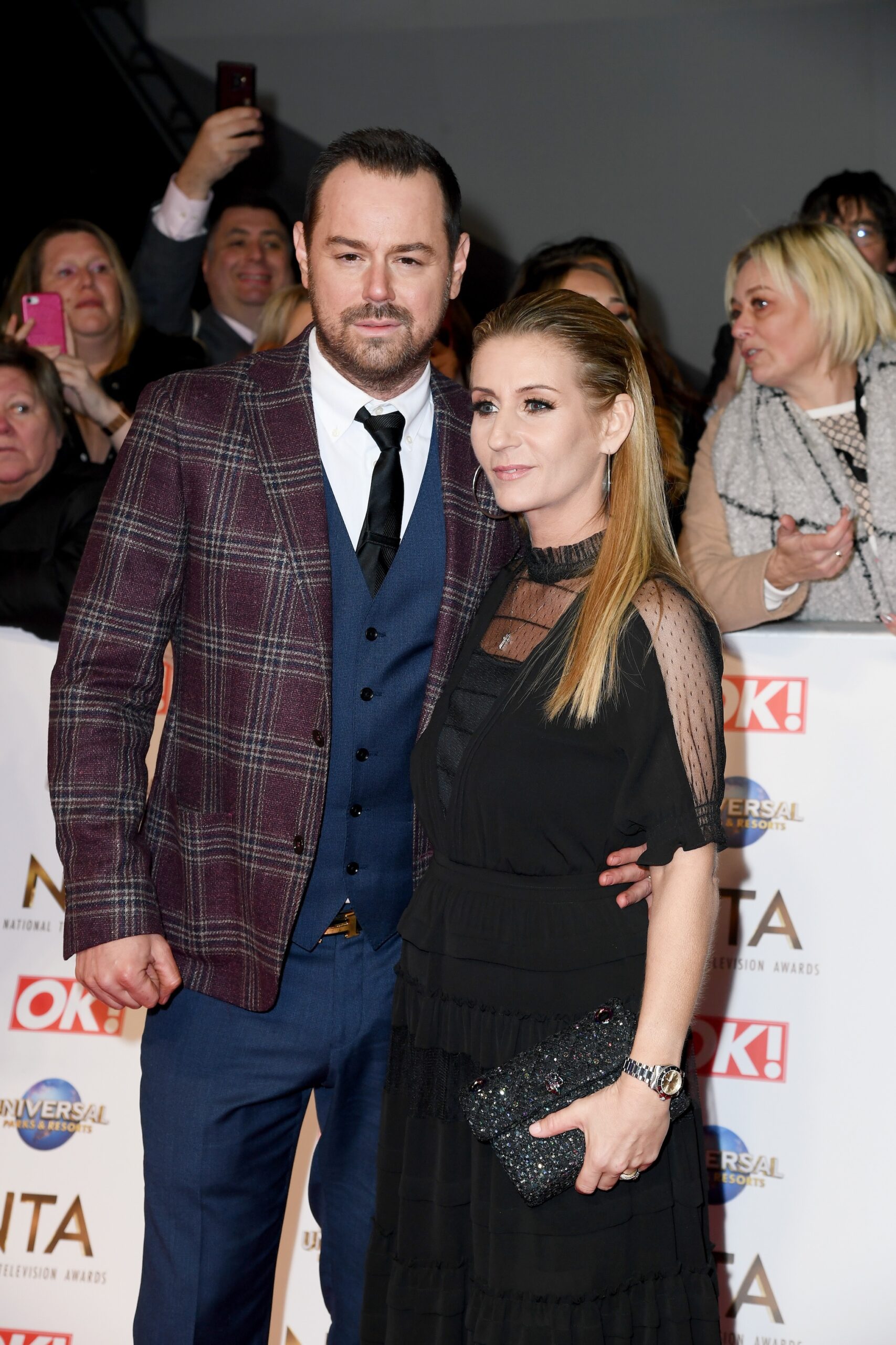 Danny Dyer and Joanne Mas attend the National Television Awards 2020 at The O2 Arena on January 28, 2020 in London, England.