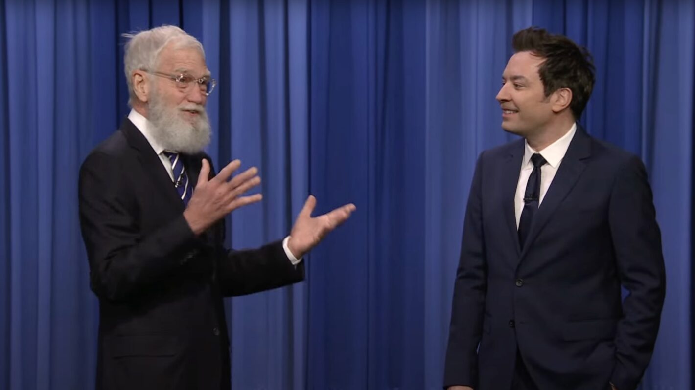 David Letterman Makes Shock Return to 'The Tonight Show' & Reunites ...